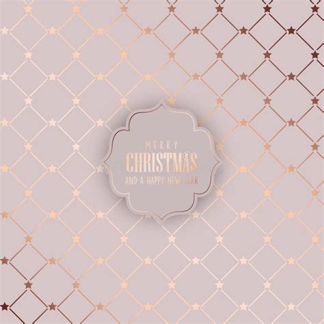 Christmas Background In Rose Gold Stock Vector Illustration Of