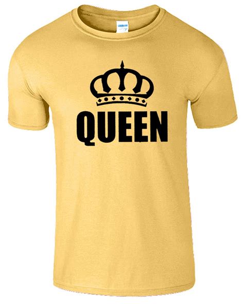 King And Queen T Shirt Mens Womens Crown Logo Romantic Couple Top Tee T