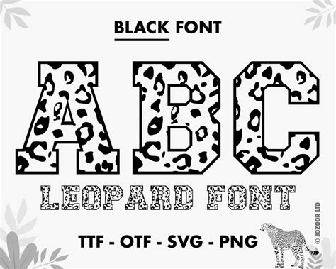 Leopard Schrift Svg Leopard Alphabet Buchstaben Svg Leopard Etsy