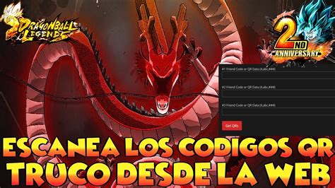 Dragon Ball Legends Escanea Los Codigos Qr De Shenron Truco Youtube