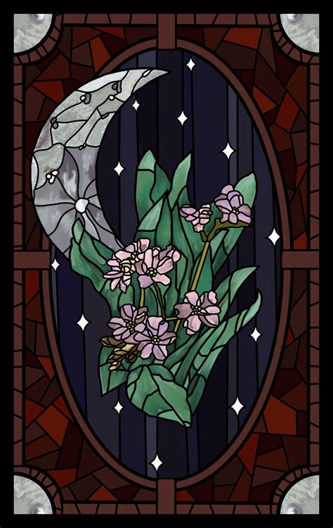 Moon Stained Glass Stained Glass Tattoo Glass Painting Designs