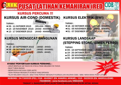 Senarai kursus yang ditawarkan di kolej kemahiran tinggi mara. PUSAT LATIHAN iRED: KURSUS-KURSUS YANG DITAWARKAN DI PLK iRED