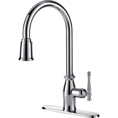 Ultra Faucets Traditional Collection Single Handle Pull Down Sprayer