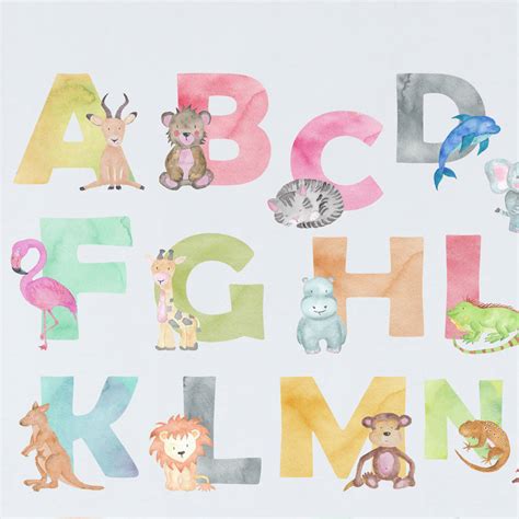 Alphabet Animal Nursery Baby Toddler Art Print By Betty Bramble