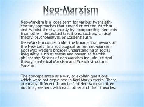 Neo Marxism History And Theory Of Ir