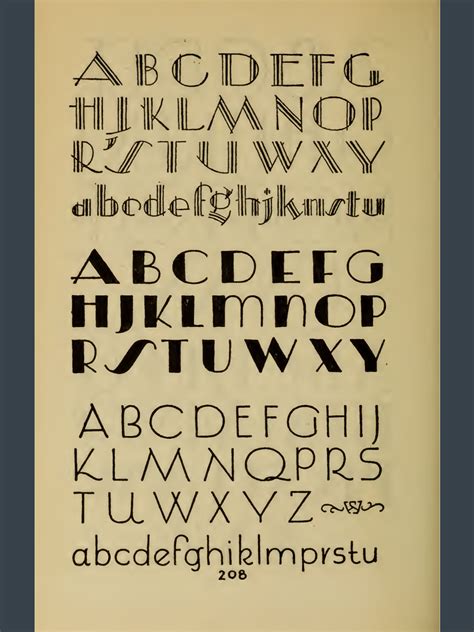 Art Deco Fonts Letter Alphabet