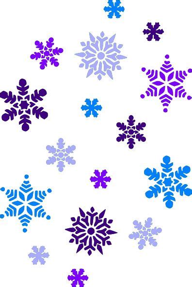 Blue Snowflakes Clipart Clipart Best