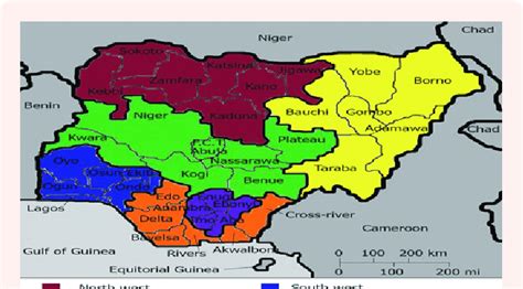 Map Of Nigeria Showing States And Geopolitical Zones Download