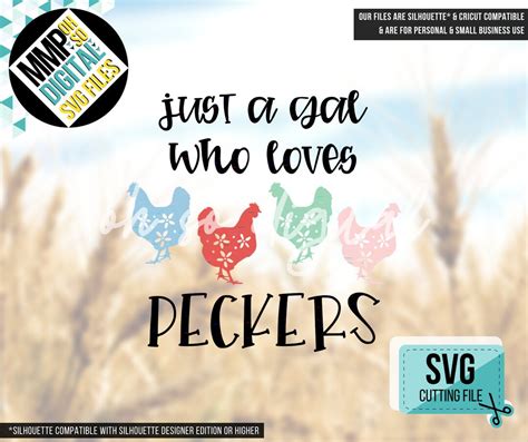 just a girl who loves peckers svg chicken svg farm girl for etsy
