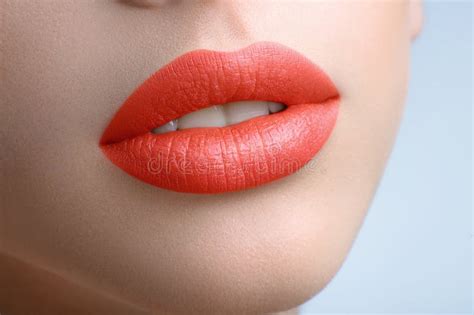 Gorgeous Full Lips Of A Beautiful Woman Stock Photo Image Of Gloss