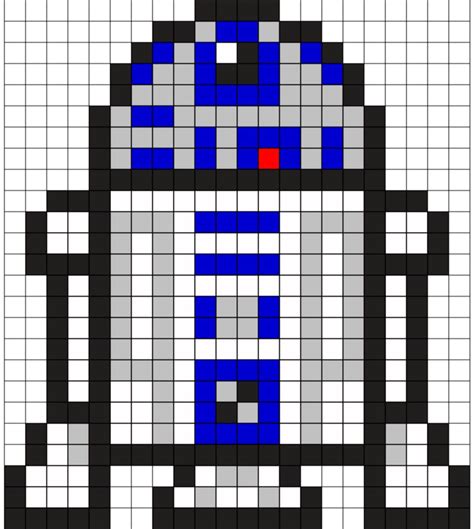 R2d2 Perler Bead Pattern Star Wars Quilt Star Wars Crochet Perler