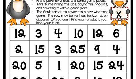 Printable Math Games for 3rd Graders That are Rare | Tristan Website
