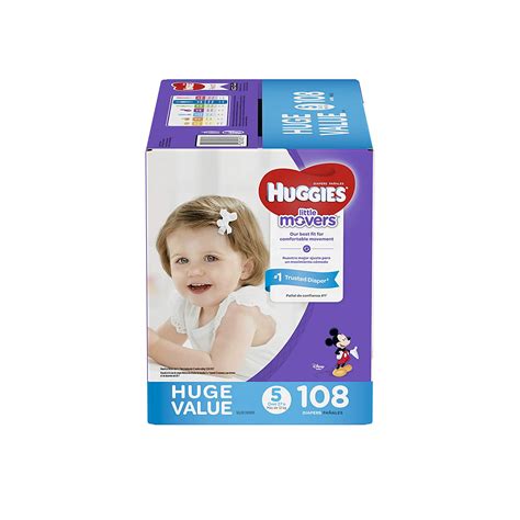 Packa 108 Count Size 4 Huggies Little Movers Slip On Diaper Pants Giant