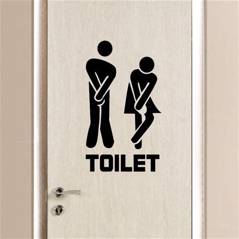 buy toilet entrance sign door stickers for public place home decor creative