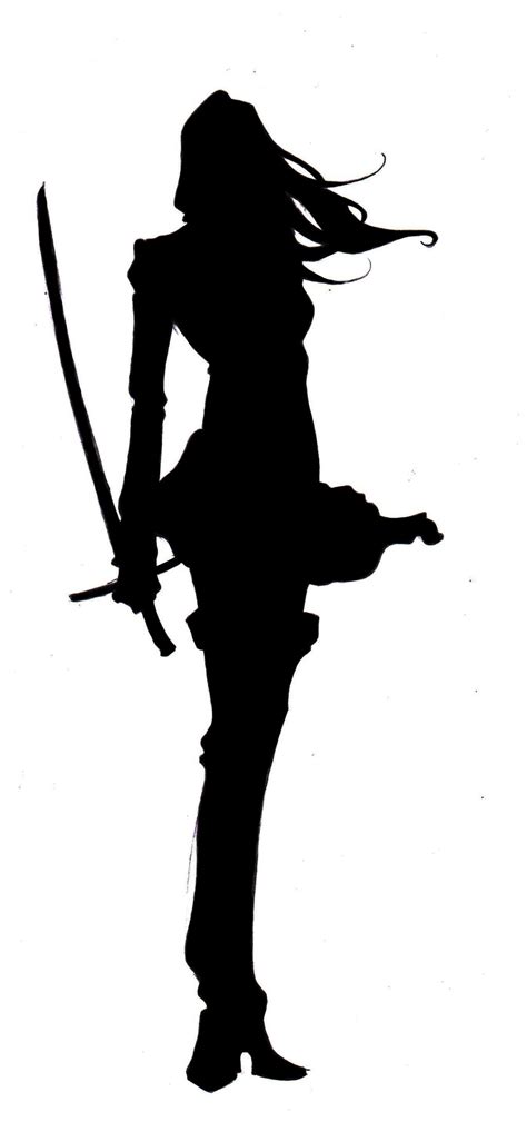Girl With Sword Silhouette By Son I On Deviantart