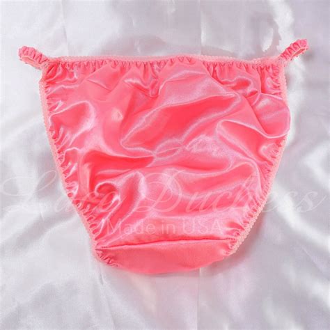 Vintage Sissy Bubblegum Pink Seidig Satin Glänzend Wetlook String Bikini Damen Höschen Ebay