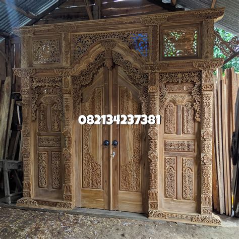 14 x 14 cm warna 1 : Pintu Gebyok Ukir Jati Jepara Relief Mataram 3,2 Meter ...