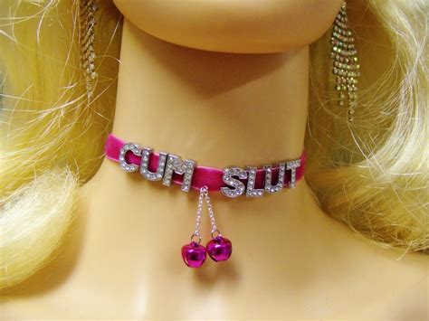 any size personalized choker pink velvet faggot sissy bells ddlg bdsm plus cum ebay