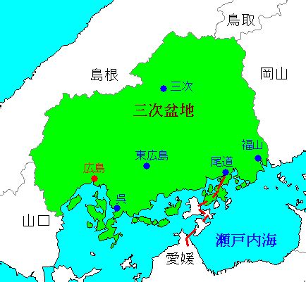 Hiroshima (a prefecture in southwestern honshu, japan). 地理／広島県の気候と産業 : なるほどの素