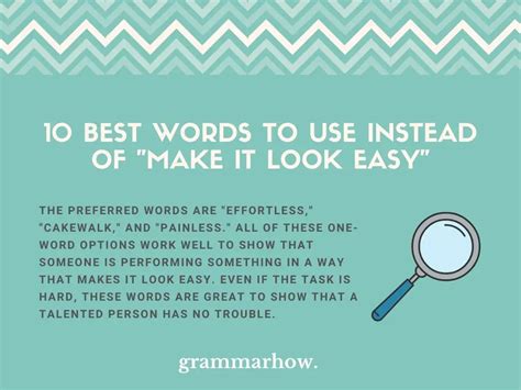 10 Best Words To Use Instead Of Make It Look Easy Trendradars