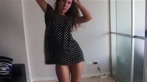 Girl In A Black Mini Dress Twerking Dancing And Taking Panties Off Bootygirl Sanya 160830
