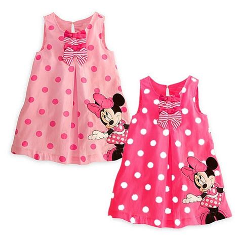 Baby Girls Cartoon Minnie Mouse Dress Baby Casual Cotton Mini Dress