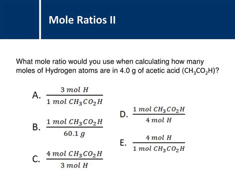 Ppt Chemistry Stoichiometry Mole Ratios Powerpoint Presentation