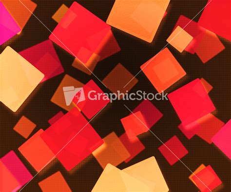 Dark Red Abstract Squares Background
