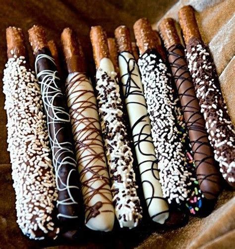 Diy Chocolate Covered Pretzel Sticks For The Candy Table Chocolate