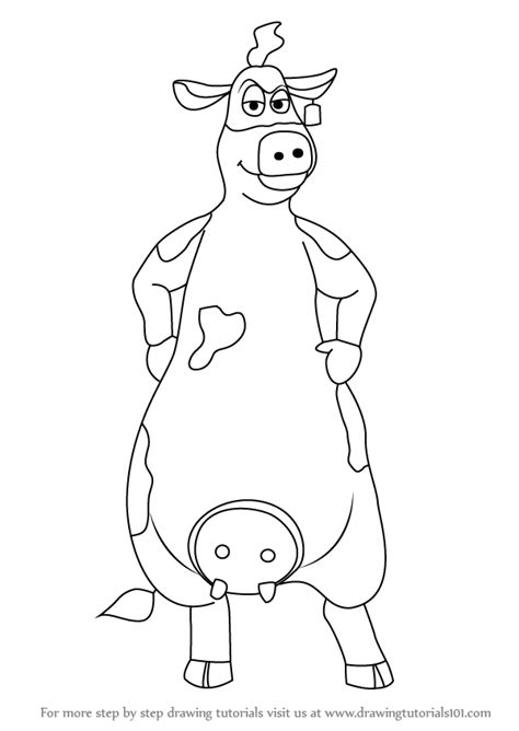 Learn How To Draw Bessy From Back At The Barnyard Back At The Barnyard