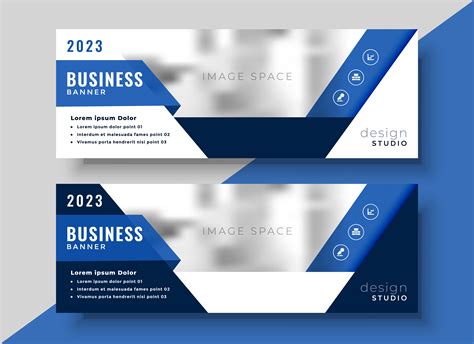 Corporate Blue Banner Design For Your Business Download Free Vector