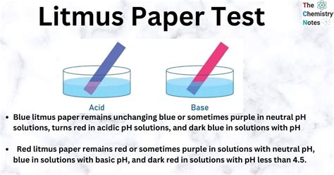 Litmus Paper Test Important Acid Base Indicator