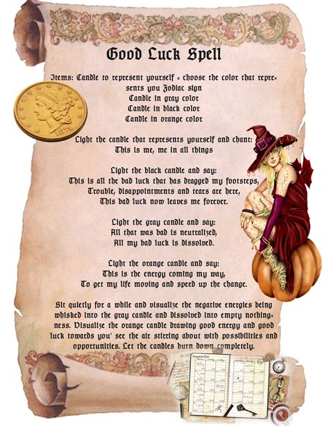 Good Luck Spell Wiccan Witch Magick Spells Witchcraft Candle Spells
