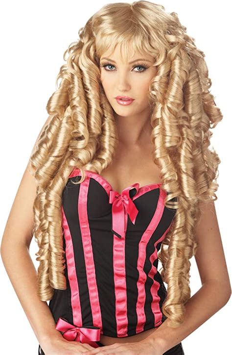 Amazon Com UHC Crossdresser Sissy Long Curly Storybook Deluxe Wig