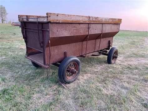 Antique Steel Grain Wagon