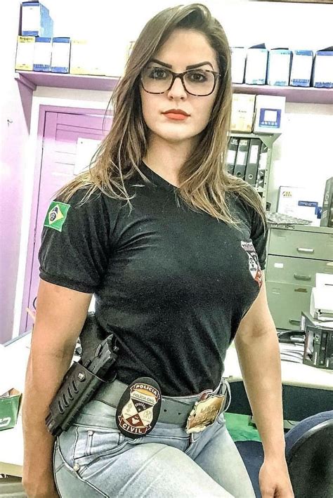Agente Policiaco Brasil Badass Women Mädchen In Uniform Femmes