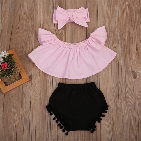Next day delivery and free returns available. New 2017 Cute Newborn Baby Girls Clothes Set Off Shoulder ...