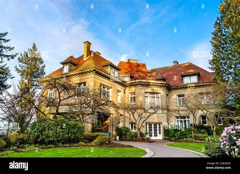 The Pittock Mansion A Historic Building In Portland Oregon Stock