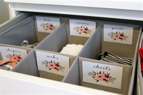 Floral Printable Baby Nursery Drawer Labels Basket Labels Etsy