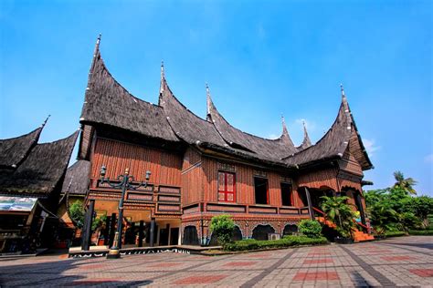 Rumah Gadang Minangkabau Big House Or Rumah Bagonjong House For
