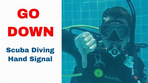 Go Down Sign Scuba Diving Hand Signal Youtube