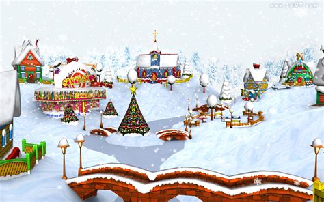 Hd Christmas Village Wallpaper