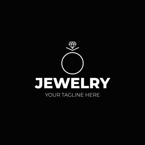 Free Linear Shiny Diamond Jewelry Logo Template