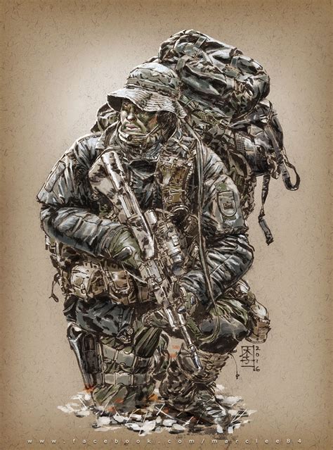 Jagdkommando Marc Lee Military Artwork Military Art Military Drawings