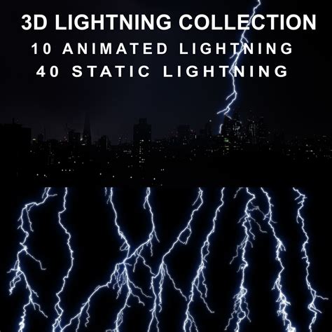 3d Model Lightning Pack Cgtrader