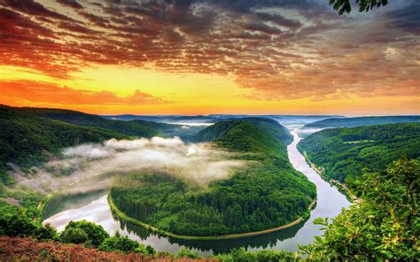 Nature Saar Germany River Loop 2k Hd Wallpaper