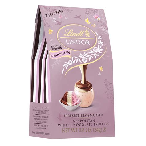 Lindt Lindor Easter Neapolitan White Chocolate Candy Truffles Oz Bag Count Walmart Com
