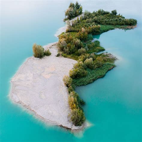 While Out With My Drone I Rather Randomly Found This Island In The