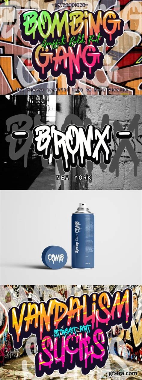 Bombing Gang Graffiti Bold Font Gfxtra