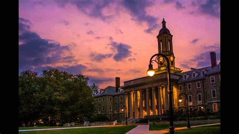 Setting Sun over Old Main at Penn State University - YouTube